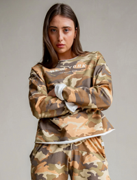 Penn&Ink N.Y - Sweater Print camouflage - white