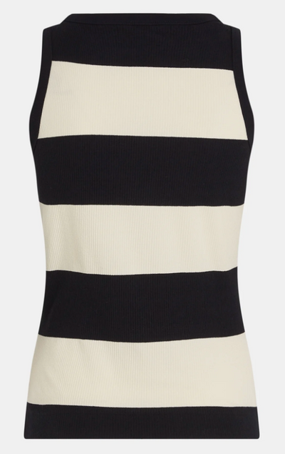 Penn&Ink N.Y - Singlet Big Stripe vanilla-black