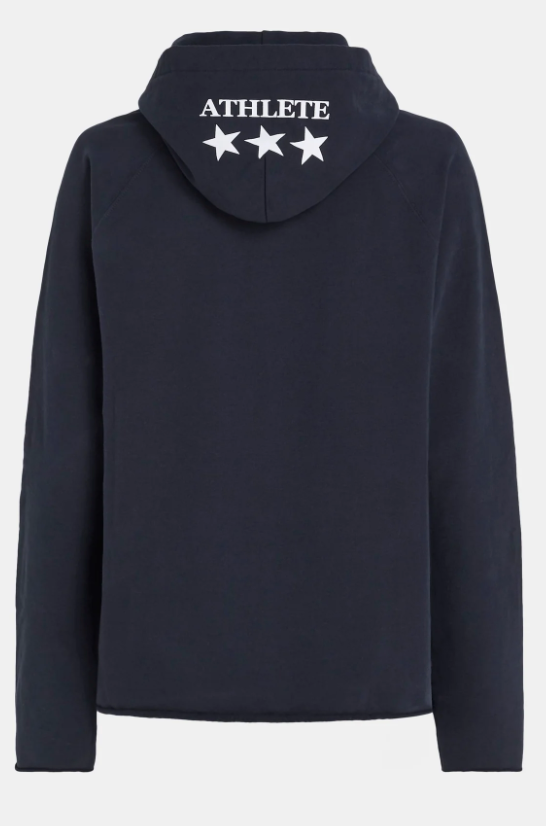 Penn&Ink N.Y - Hoodie print navy-white