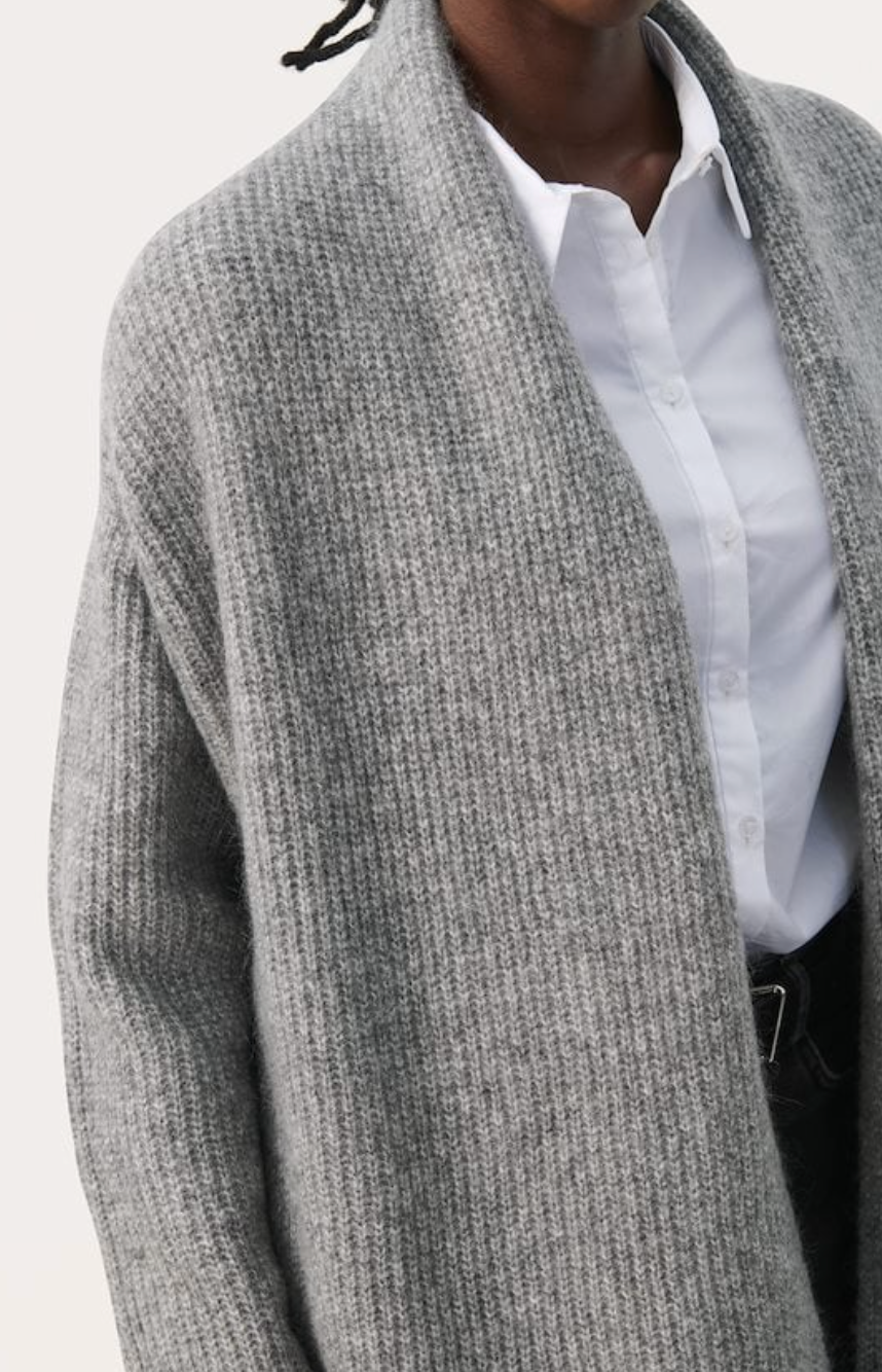 Part Two - Cardigan melange / medium grey