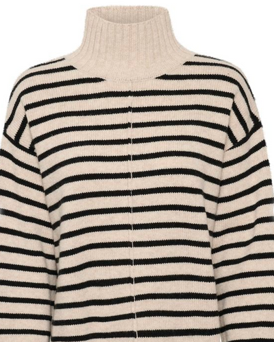 Part Two - Pullover French oak stripe / black stripe