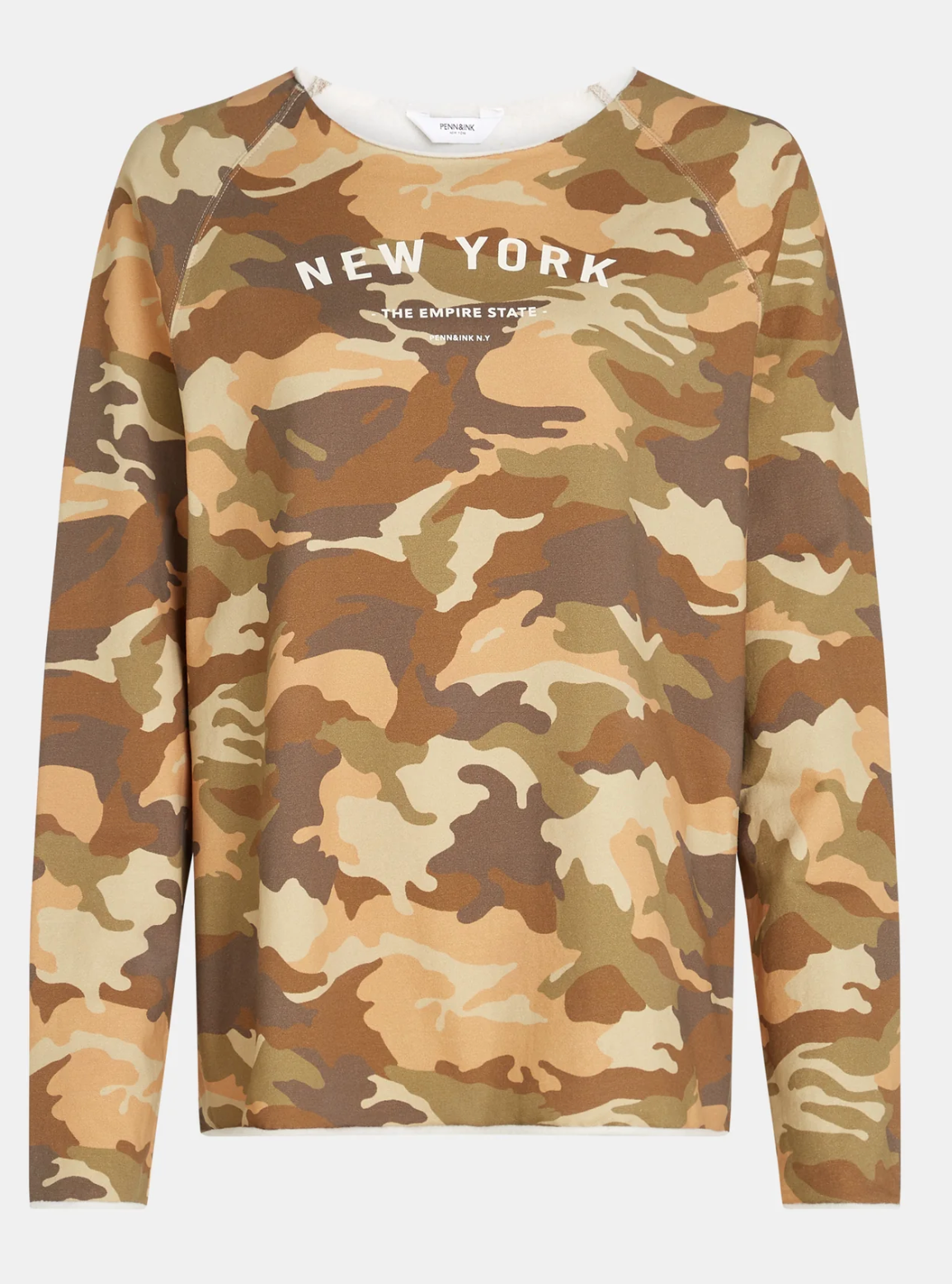 Penn&Ink N.Y - Sweater Print camouflage - white