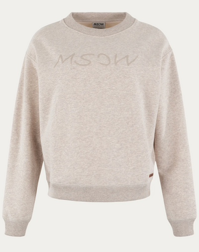 MSCW Collection Sweater Logo in den Farben Beige und Taupe 2025