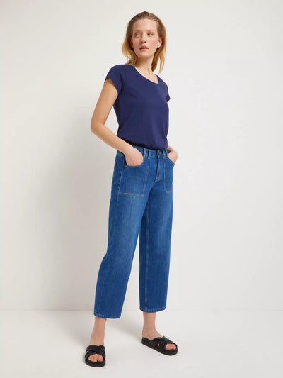 Lanius - Relaxed Jeans aus Bio-Baumwolle - Mid Blue