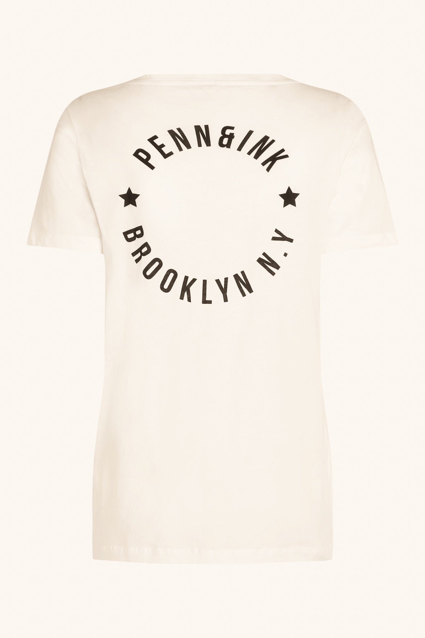 Penn&Ink N.Y - Shirt Organic Cotton S24F1429 - Ecru/Navy