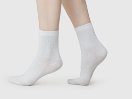 Swedish Stockings - Stella Shimmery Socks - Light Grey