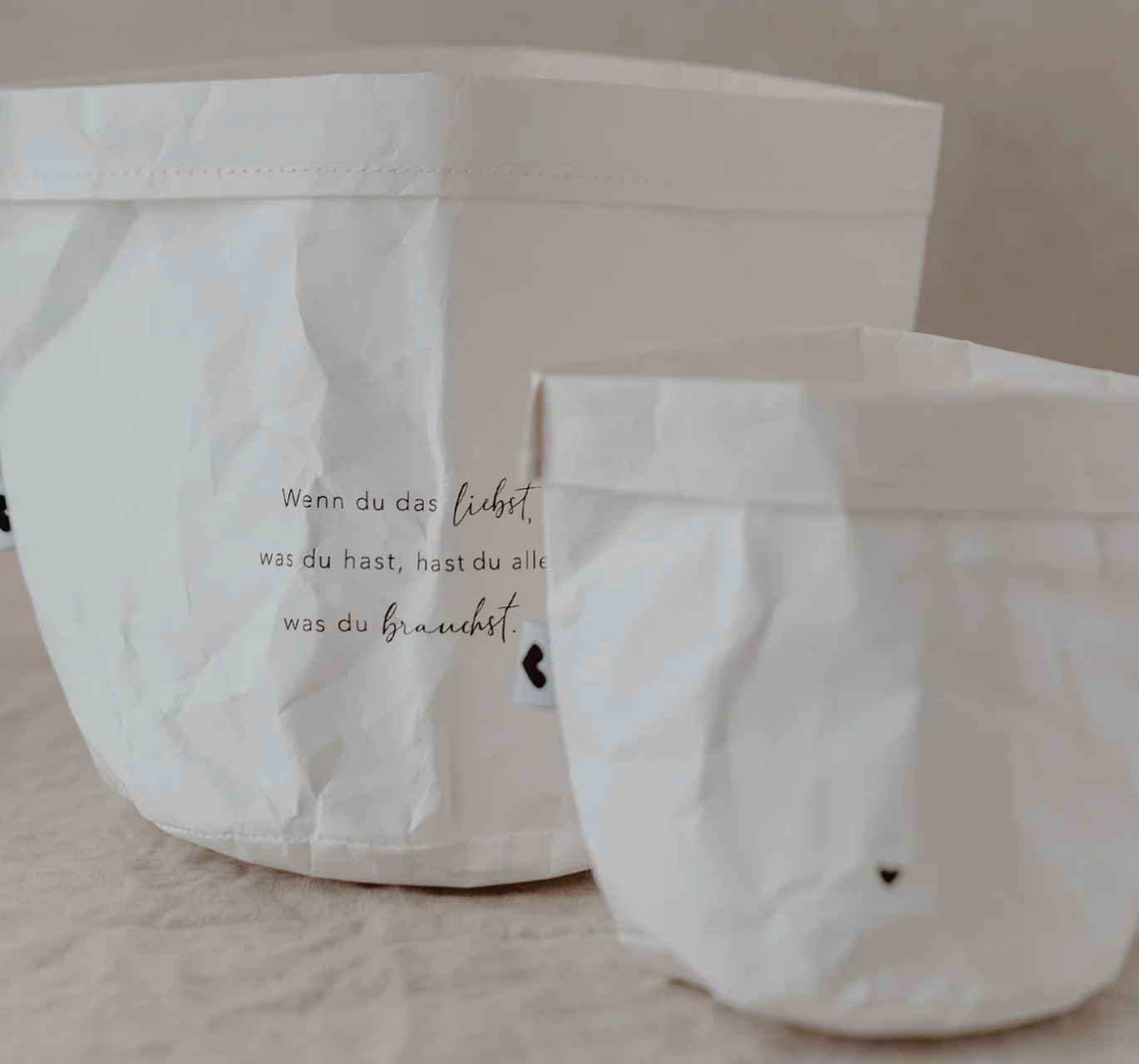 Eulenschnitt - Paperbag 2er Set Alles was du brauchst - Weiß