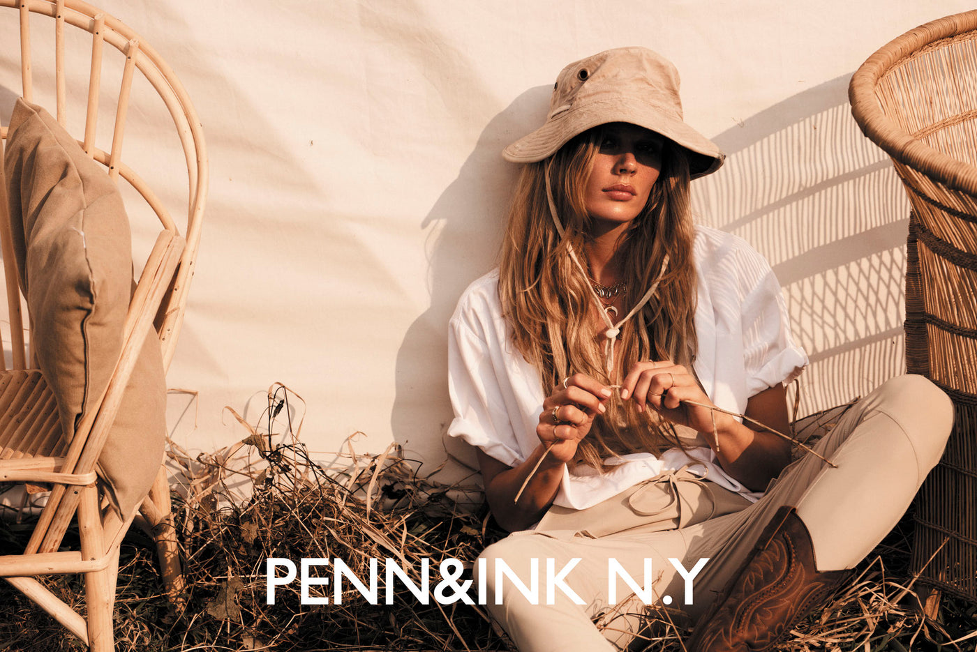 PENN&INK N.Y. - Hose Cargo mit Taschen - Navy